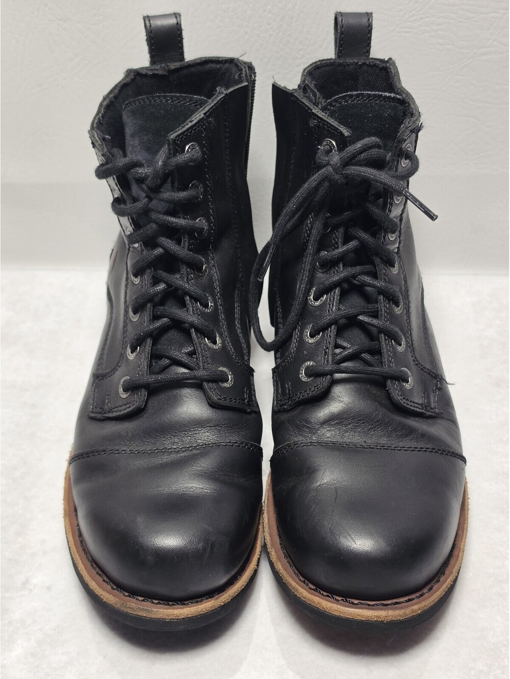 Harley Davidson Mens Boots Size 8.5 Leather Zip Motorcycle Riding Boots